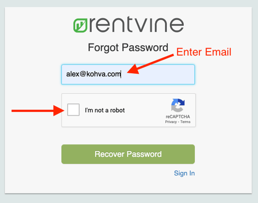 How to Reset Owner Portal Password